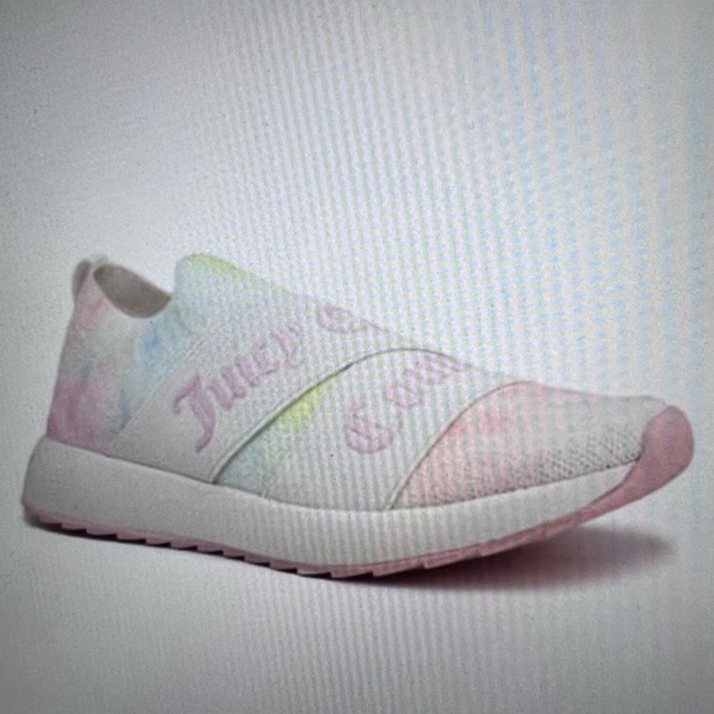 Juicy Couture Announce White Pink Tie Dye Slip On Sneaker New 8